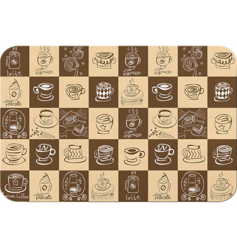 Kitchen drain mat diatom mud tableware drying mat countertop bar water-absorbent heat-insulating table mat coffee machine non-slip mat