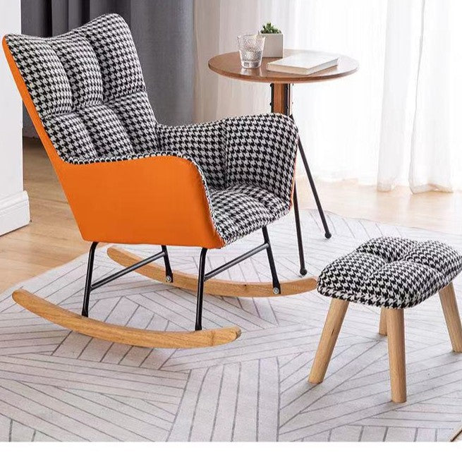 Same-day shipping solid wood single sofa chair, backrest chair, balcony lounge chair, small apartment beanbag chair, living room sofa chair