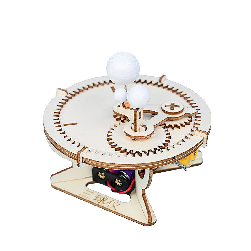 Sun, Earth and Moon Three-sphere Instrument for Primary School Students Science Small Experiment Puzzle Astronomy Popular Science Handmade Technology Small Production Material Package
