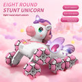 Amazon 2.4g unicorn remote control car - eight-wheel stunt, lights & music, 360° rotation, cute pink toy car