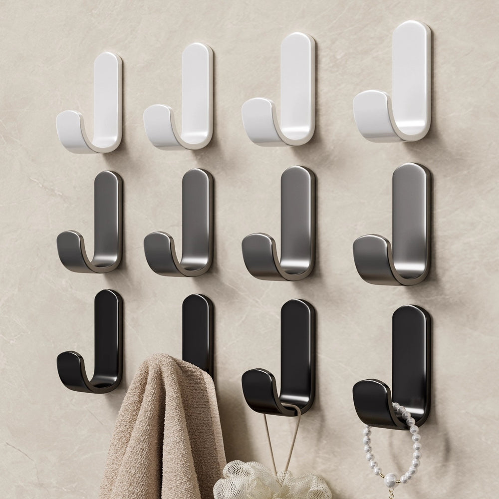 Solid hook, no need to drill holes, strong adhesive, load-bearing, traceless kitchen door, bathroom clothes hanger, sticky hook wardrobe