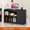 Two-compartment grid shelf with cabinet and lockable drawers, 100cm