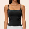 brushed yoga vest thin shoulder strap silm beauty back tops pilates yoga fitness sports vest 9666