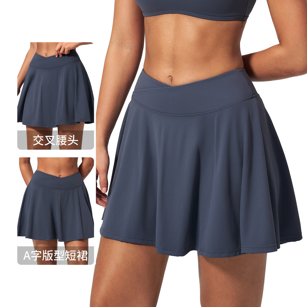 Summer yoga skirt for women - quick-dry running, fitness, badminton skirt - anti-exposure tennis skirt - style 2135
