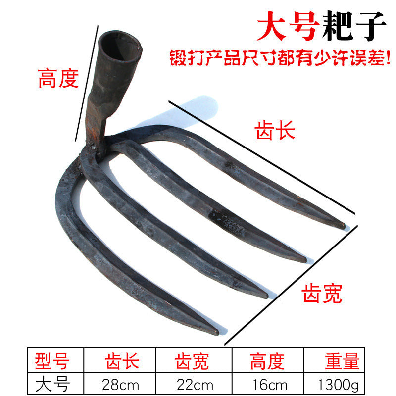 Agricultural iron rake, ground rake, thickened nail rake, soil rake, grass rake manufacturer, multi-functional 469-tooth weeding tool