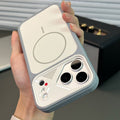 Imitation original skin feel instantly turns into iphone17promax magnetic phone case irregular lens apple 16 simple sheath