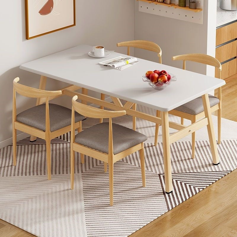 Rectangular table and chair combination casual small apartment dining table suit dining table and chair for home dining table and chair catering merchant