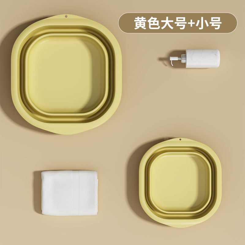 Collapsible washbasin - portable travel basin, thickened plastic basin, available in small and large sizes, perfect for home, dorm, and laundry use