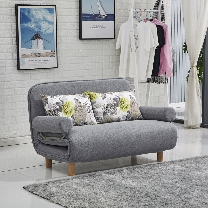 Foldable and detachable washable small apartment living room minimalist modern double/single multifunctional cat paw leather sofa bed - free shipping