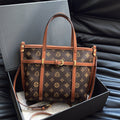 Classy retro old flower bag for women 2025 tote bag large capacity work clothing shoulder crossbody bag satchel bag bucket