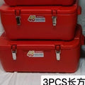 3pcs red 23l-30l-40l rectangular insulated box