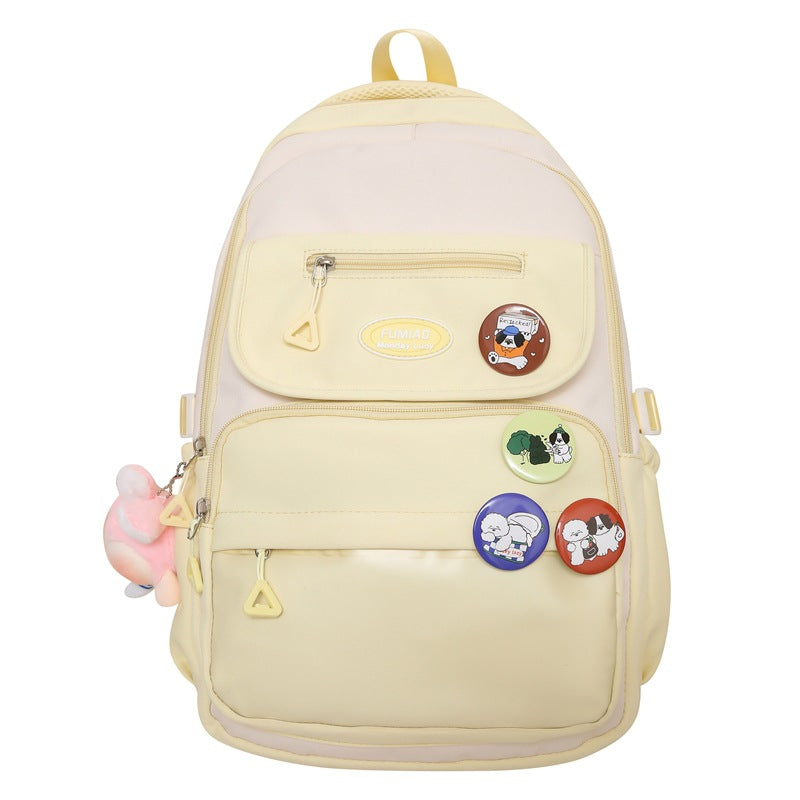 New middle and high school student schoolbag large-capacity backpack simple leisure burden reduction backpack handbag tutoring bag