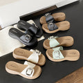 hot-selling 2026 new buckle slippers for women, summer outdoor wear, thick-soled, non-slip, fashionable sandals and slippers for women, foreign trade