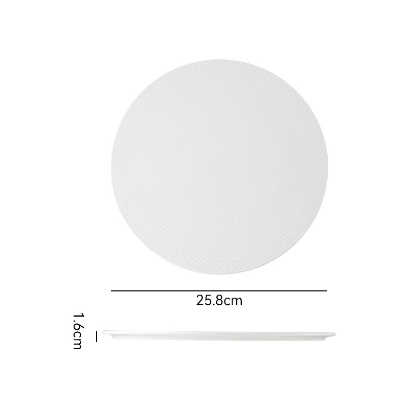 Minimalist white dinnerware restaurant hotel unique creative high-value plating dessert pastry western food plate steak plate