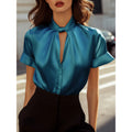 Shipped: bestselling satin short-sleeve top/shirt for independent women's fashion stores