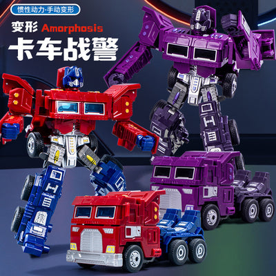 transforming truck vigilante multifunctional inertial car robot model engineering vehicle toy factory direct sales