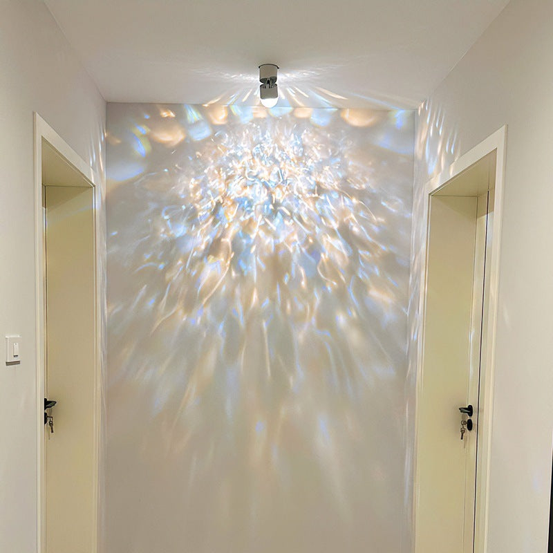 Popular surface-mounted water ripple spotlight, concealed water pattern wall washer, adjustable angle aisle light, embedded ambient light