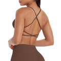 Fashion cross-border thin strap cross back yoga sports intimates large backless breathable fitness bra yoga wear for women