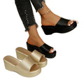 Women's export shoes, sizing discrepancy of 0.67, heel height 7cm, weight 334 grams. sizes 36-43 available for bulk purchase. polyurethane platform wedge sandals