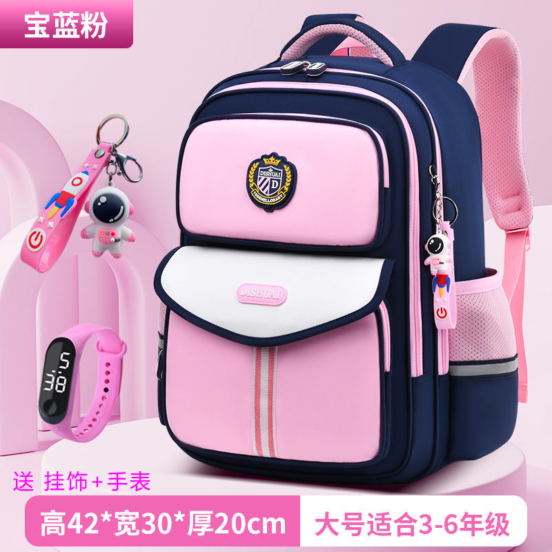 2026 new school backpack for elementary school students, grades 1-6, boys and girls, ultra-lightweight, load-reducing, and spine-protecting