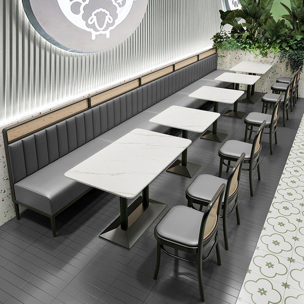 Tea house booth sofa restaurant table and chairs solid wood stools snack noodle house catering milk tea dessert shop table and chair combination