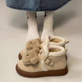 Fashion tribe fleece-lined fluffy snow boots for women, new winter 2026 collection, extra thick warm cotton shoes, non-slip ankle boots