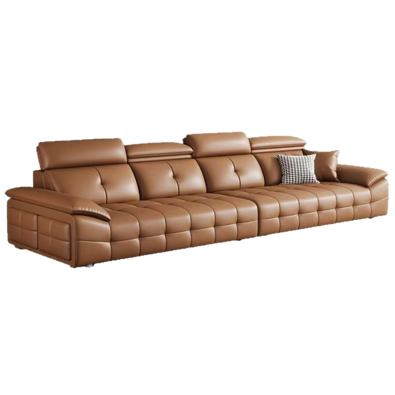 2025 new large apartment villa genuine leather sofa high back lawrence sofa italian light luxury genuine leather sofa