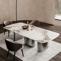 Italian light luxury sintered stone dining table - modern minimalist rectangular table for home use - small apartment nordic designer dining table