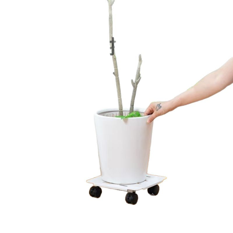 Movable universal wheel flower pot tray with wheel bottom roller bottom plate water tray pad pulley bonsai bracket potted plant