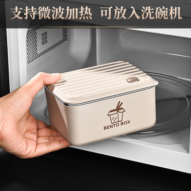 304 stainless steel food crisper lunch box office workers can microwave oven heating with rice lunch box sealed bento box