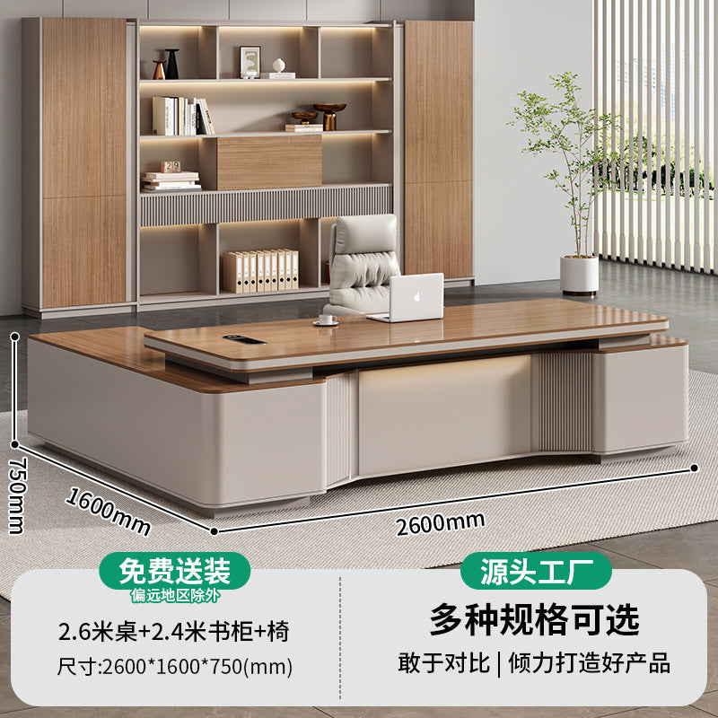 Saint li accessible luxury boss table office desk casual chairman president table executive table manager office table and chair combination