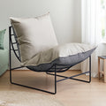 Factory direct light luxury chidori grids iron single sofa chair popular chair back chair small balcony lazy sofa