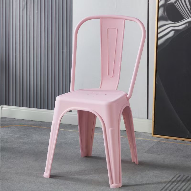 Amazon dining chair plastic pp chair dining table chair thickened export home restaurant casual backrest chair chair