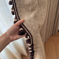Medieval style french retro chenille stereo woven black edge living room thickened and free high temperature hair-styling bedroom balcony