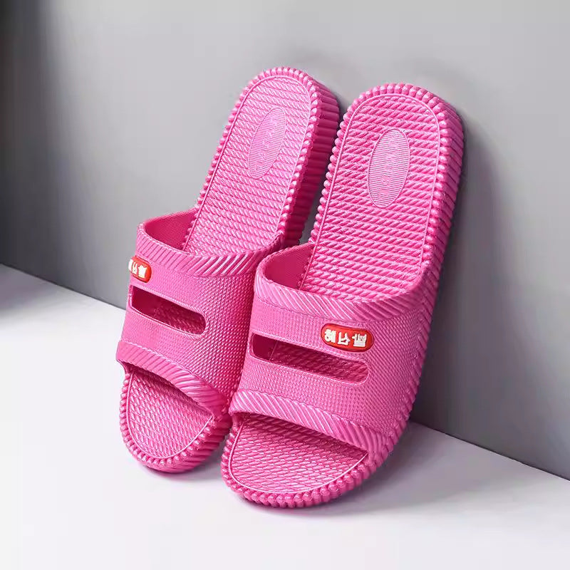 Home shoes men's and women's couple indoor slippers thickened quick-drying lightweight soft sole non-slip flat bottom hotel slippers bathroom