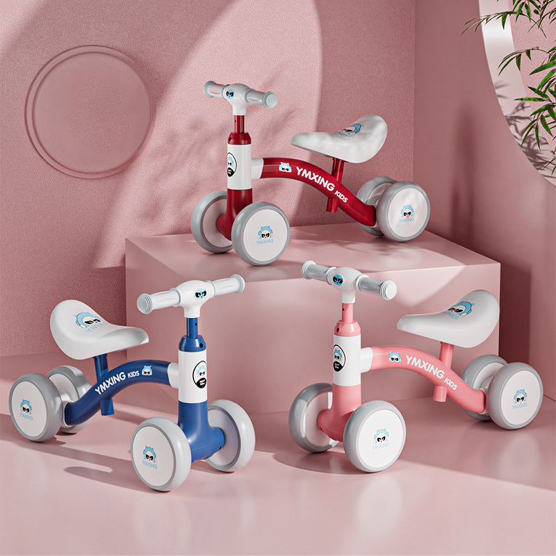 New children's balance car 1 - 3-year-old baby walker without pedals 2-year-old girl and boy sliding four-wheel balance car