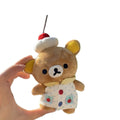 Japanese new arrival rilakkuma store manager series keychain pendant heart bag pendant stuffed toy cute