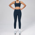 European and american new women's shaping workout set - high waist tummy control pocket yoga outfit - stretchy & breathable fitness set