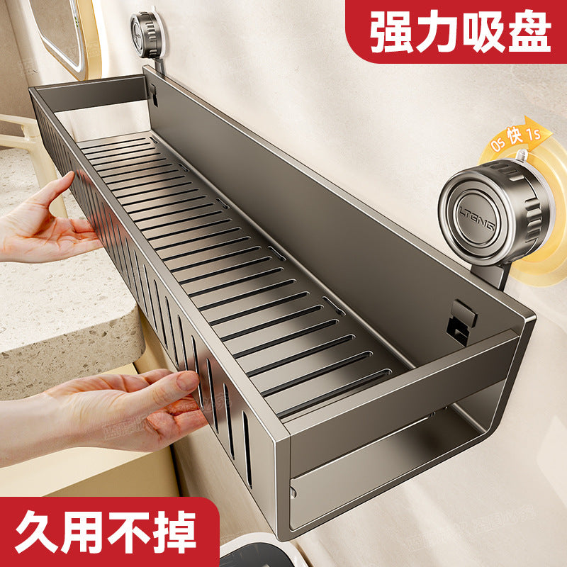 Strong load-bearing suction cup, toilet rack, no punching, bathroom, toilet, washstand, wall-mounted storage rack
