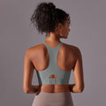 New seamless nude feel solid color racerback hook-and-eye sports bra - perfect for running, fitness, and yoga