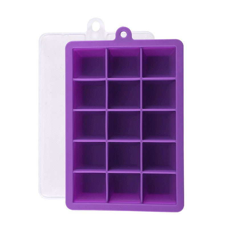 Ready-to-ship 15-cavity & 24-cavity silicone ice cube trays with lids - diy silicone ice mold for creative ice making in the freezer