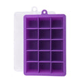 Ready-to-ship 15-cavity & 24-cavity silicone ice cube trays with lids - diy silicone ice mold for creative ice making in the freezer