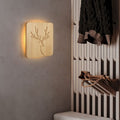 Retro wall lamp bedroom bedside lamp walnut wall lamp japanese style living room background wall log popular  new style