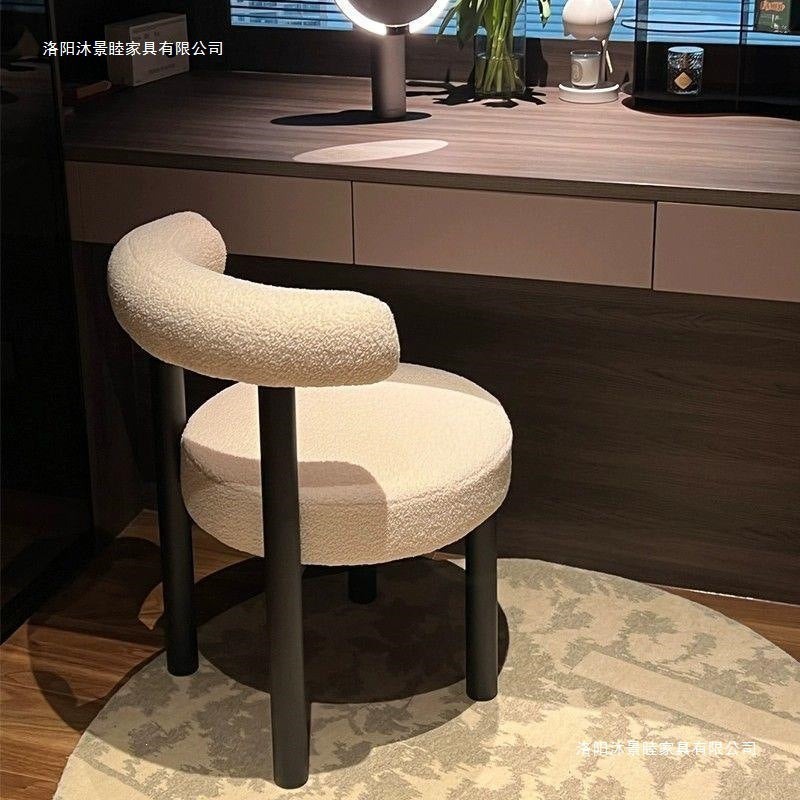 Influencer makeup vanity cream modern stool designer minimalist dining chair bedroom home dressing table chair