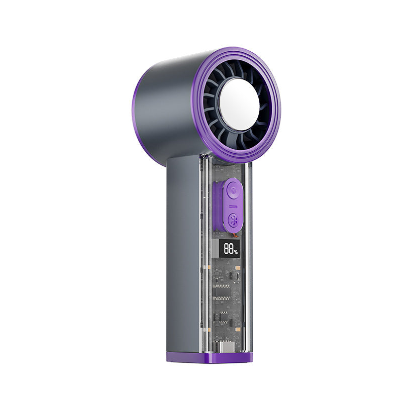 new arrival high-speed cooling fan outdoor portable mini handheld turbine transparent fan manufacturer wholesale