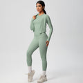 European and american nude feel solid color slim-fit top, jacket, and yoga outfit - quick-dry activewear three-piece set for outdoor leisure, running, and fitness
