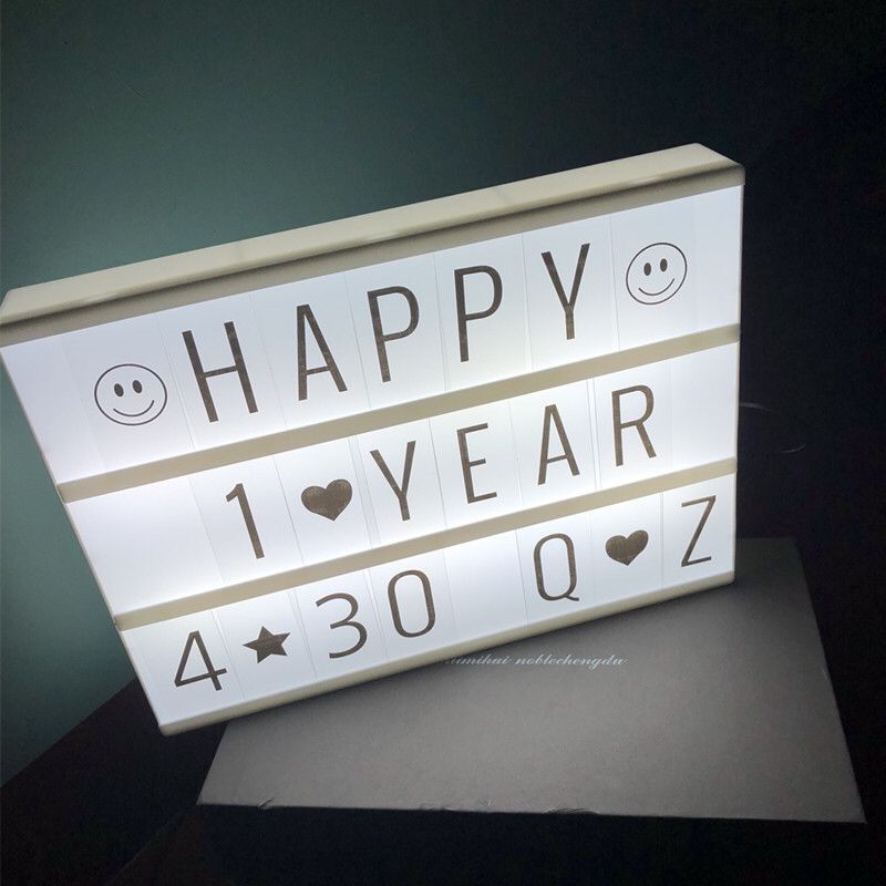 LED creative letter A4A5 light box girl room decoration lights photo props small ornament