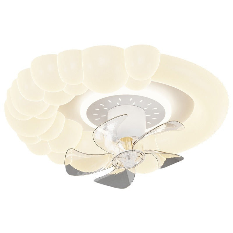 [Strict Selection] 2025 New Fan Light Bedroom Room Ceiling Light Simple Modern Cream Wind Fan Light