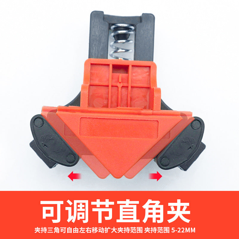 Woodworking Right Angle Clamp Holder Photo Frame Clamp 4-piece Set Furniture Picture Frame Clamp Installation Spring 90 Degree Tool Woodwork