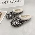 plus size baotou fur slippers for women outwearfleece-linedsequin autumn winternew arrivalstuffed cotton slippers